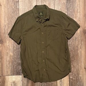 Prana Men's Forest Green Casual Shirt